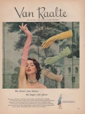 VTG Van Raalte Pink Opera Gloves Size 6.5